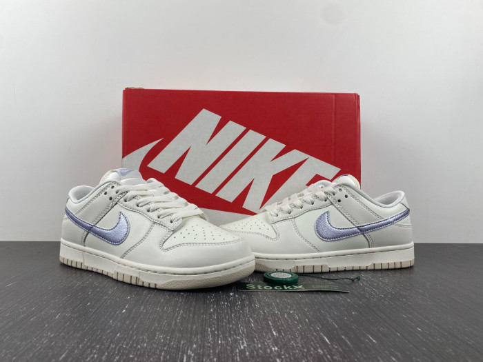 nike dunk low ess sail oxygen purple (women