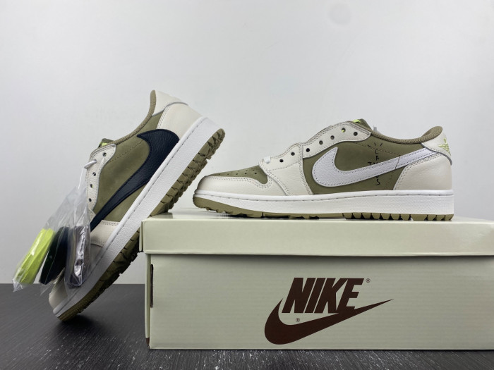air jordan 1 retro low golf travis scott neutral olive fz3124-200
