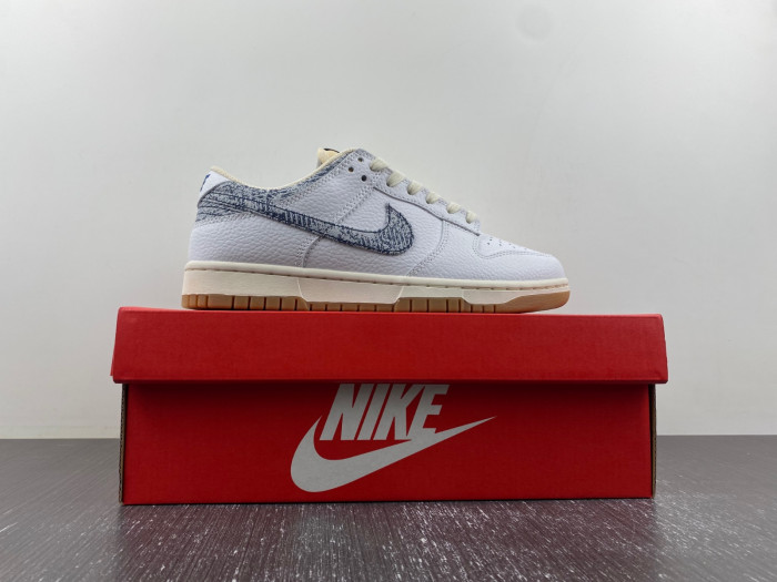 nike dunk low new americana washed denim fn6881-100