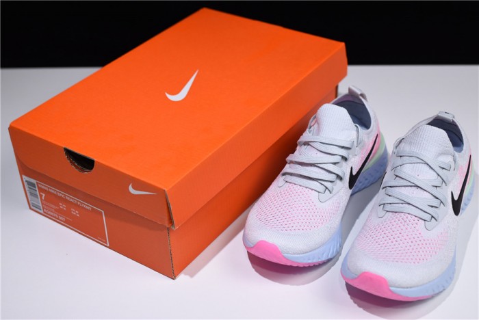 nike epic react flyknit pure platinum womens aq0067-007