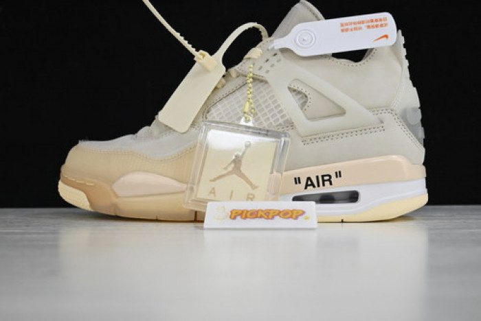 off-w x air jordan 4 retro sail cv9388-100