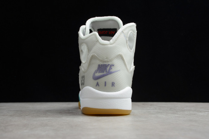 air jordan 5 white green purple ct8480-105