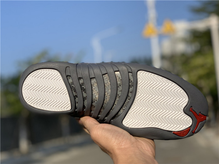 air jordan 12 gs white / dark grey 153265-160