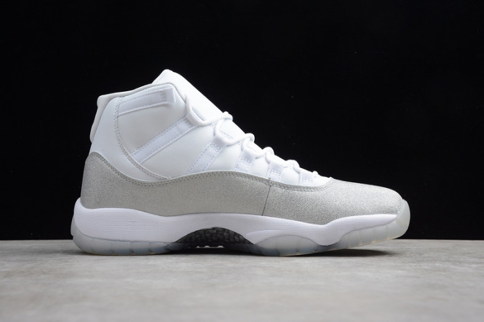 air jordan 11 white metallic silver vast grey ar0715-100
