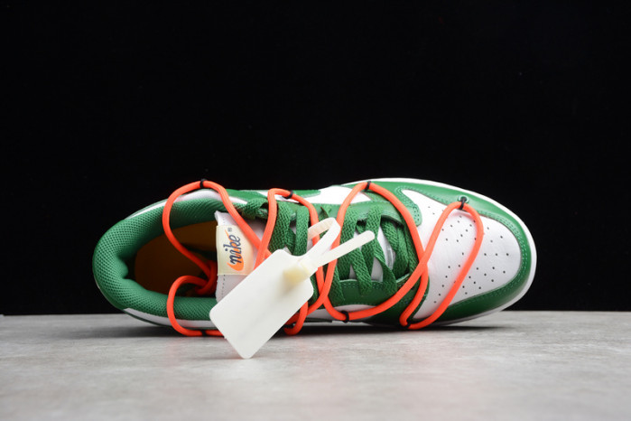 off-w x nike dunk low pine green ct0856-100