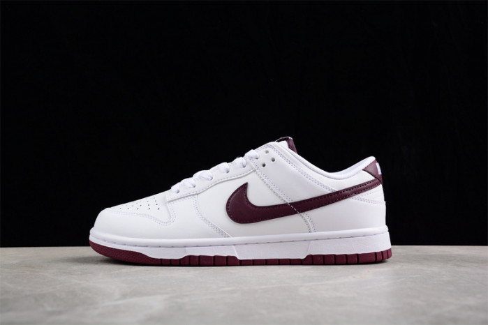 nike dunk low retro white night maroon dv0831-102