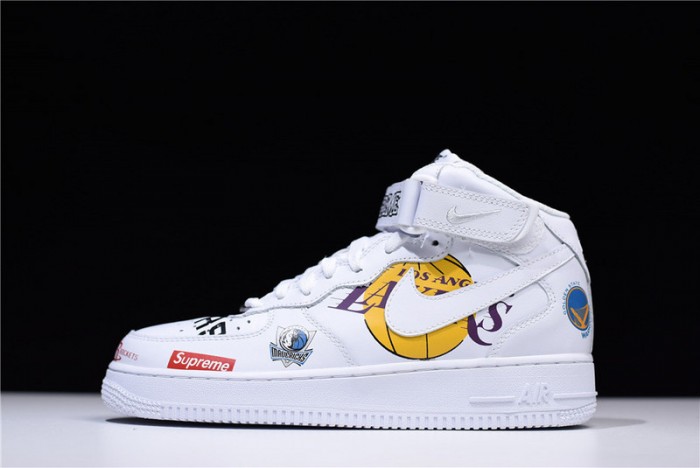 S*p*e x nike air force 1 mid nba teams white aq8017-100