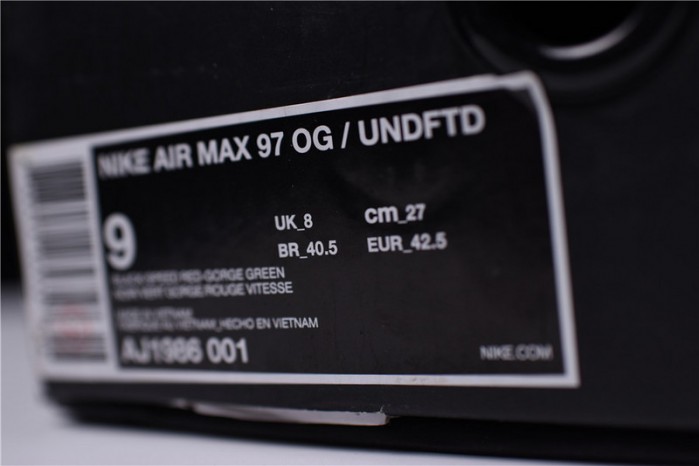 nike air max 97 undefeated black