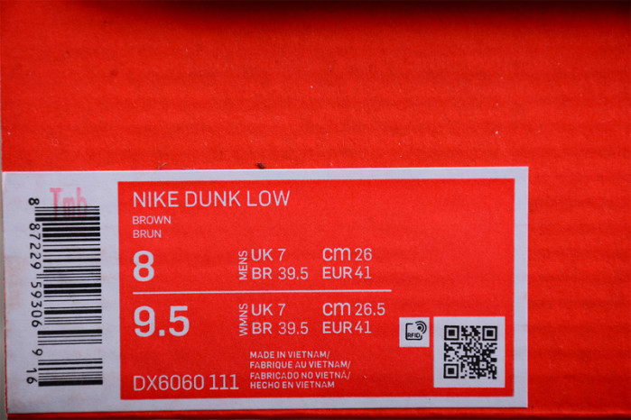 nike dunk low brown basalt (gs) dx6060-111