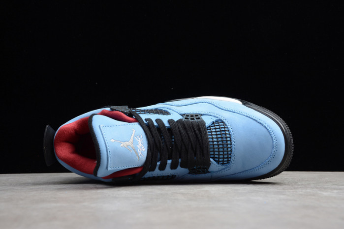 travis scott x air jordan 4 “houston oilers” university blue 308497-406