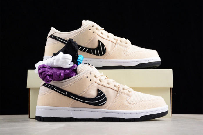 nike sb dunk low albino & preto fd2627-200