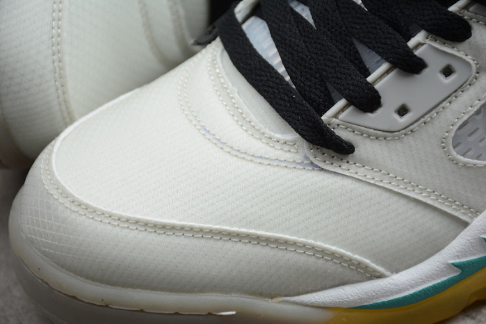 air jordan 5 white green purple ct8480-105