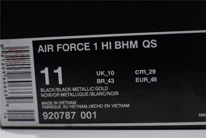 nike air force 1 hi bhm qs "bhm" 920787 - 001