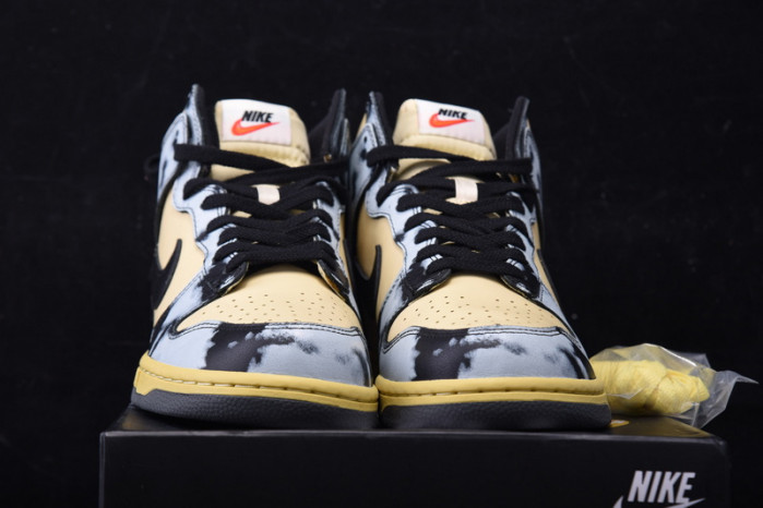 nike dunk high 1985 black acid wash