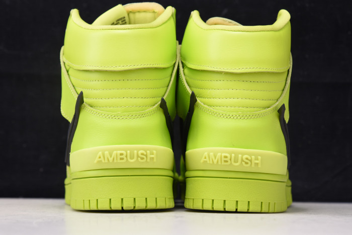 nike dunk high ambush flash lime cu7544-300