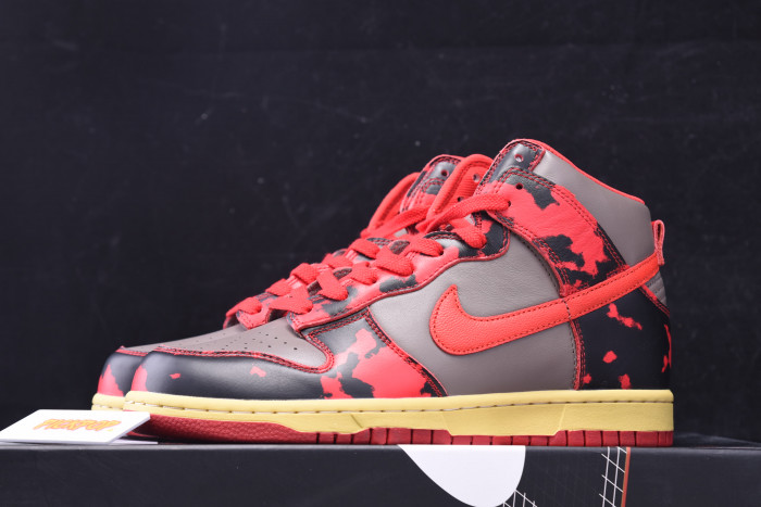 nike dunk high 1985 red acid wash