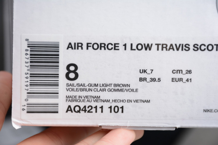 travis scott nike air force 1 low sail aq4211-101