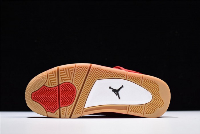 air jordan 4 fire red gum singles day av3914-600