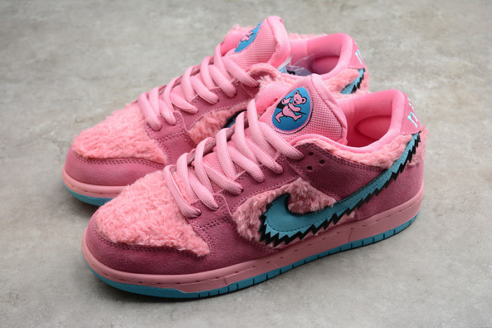 grateful dead x nike sb dunk low pink bear cj5378-600