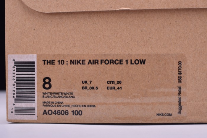 nike air force 1 low ow all white ao4606-100
