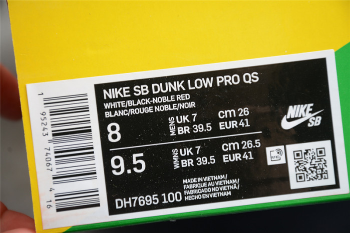 nike sb dunk low parra x dh7695-100