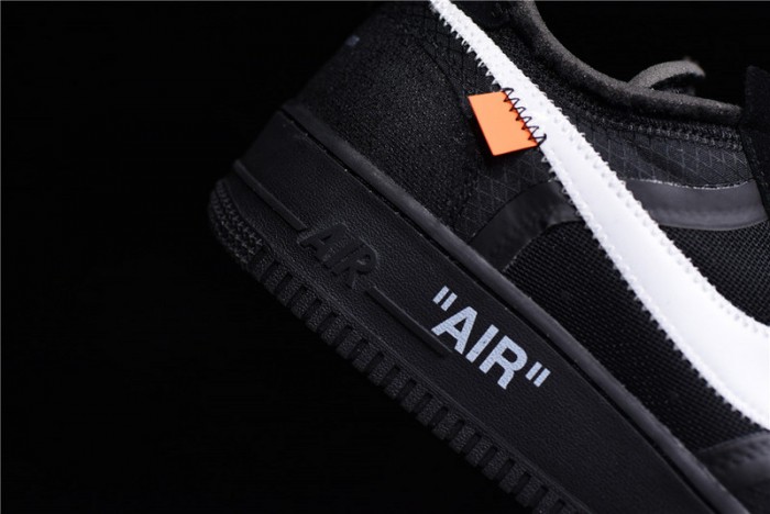 ow nike air force 1 low black ao4606-001